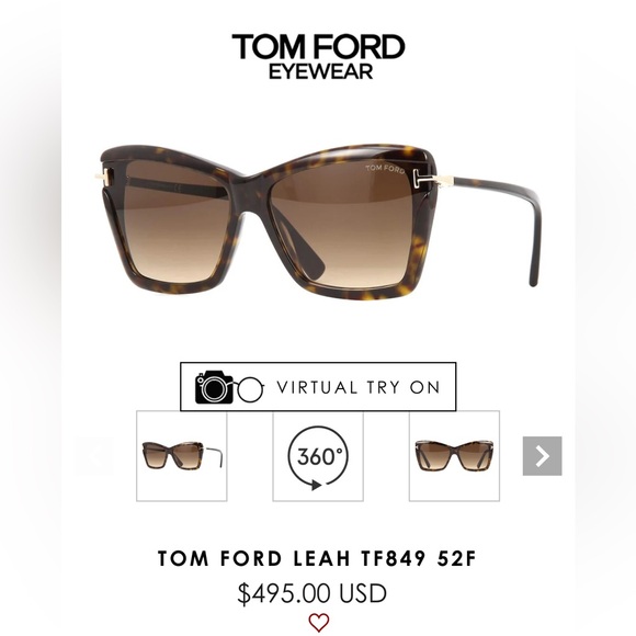 Tom Ford Accessories - Tom Ford Leah Brown Sunglasses Like New